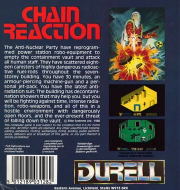 Chain Reaction (UK) (1988) box cover back